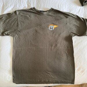 Brown Route 66 t-shirt trucker “leader of the pack”